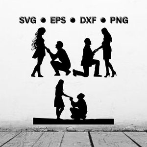 Frieri SVG-paket | Frieri-silhuett | Förlovnings-digital vektorklippfil för Cricut eller laser | Bröllop digital nedladdning PNG EPS DXF