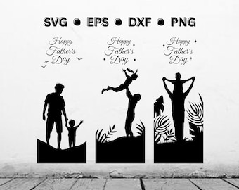 Father's Day SVG Bundle | Father's Day PNG | Digital Vector Cut File for Cricut | Happy Father's Day Instant Download