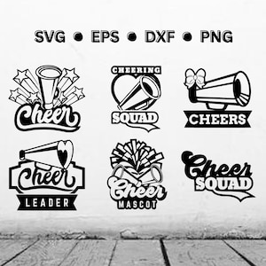 Cheer SVG Bundle | Cheer PNG | Cheerleading SVG | Cheer Digital Vector Cut File for Cricut | Instant Download