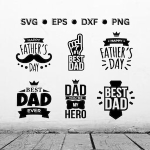 Father&#39;s Day SVG Bundle | Father&#39;s Day PNG | Digital Vector Cut File for Cricut | Happy Father&#39;s Day Instant Download