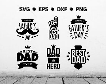 Father's Day SVG Bundle | Father's Day PNG | Digital Vector Cut File for Cricut | Happy Father's Day Instant Download