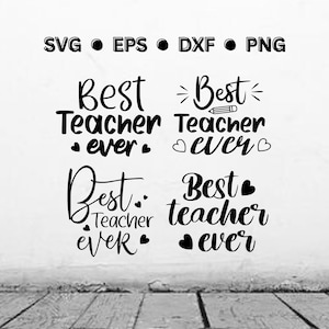 Mejor maestro SVG Bundle / Mejor maestro PNG / Apreciación del maestro SVG / Archivo de corte vectorial digital para Cricut / Descarga instantánea del maestro