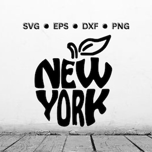 New York SVG | Grosse Pomme SVG | Fichier de coupe vectoriel numérique NY | New-York Png | Eps de New York | New-York Dxf | Téléchargement instantané pour Cricut