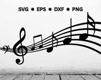 Music Notes SVG | Music Digital Vector Cut File for Cricut or Laser | Music Png | Music Dxf | Music Eps | Music Instant Download