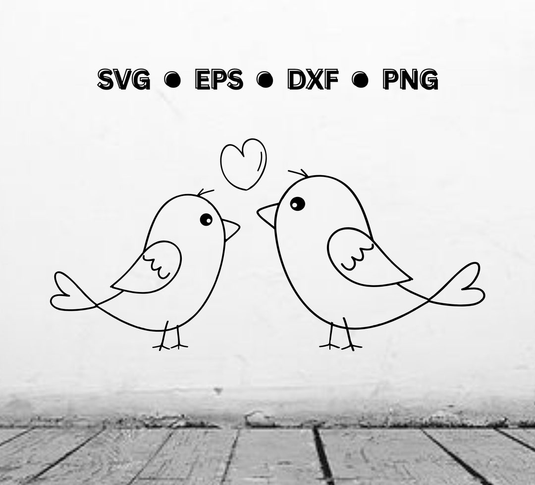 Lovebirds SVG Lovers SVG Digital Vector Cut File for Cricut or Laser ...