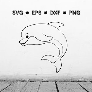 Delfin SVG | Delfin Digitale Vektordatei für Laser oder Cricut | Delfin Png | Delfin Dxf | Delfin Eps | Sofort Download für Cricut