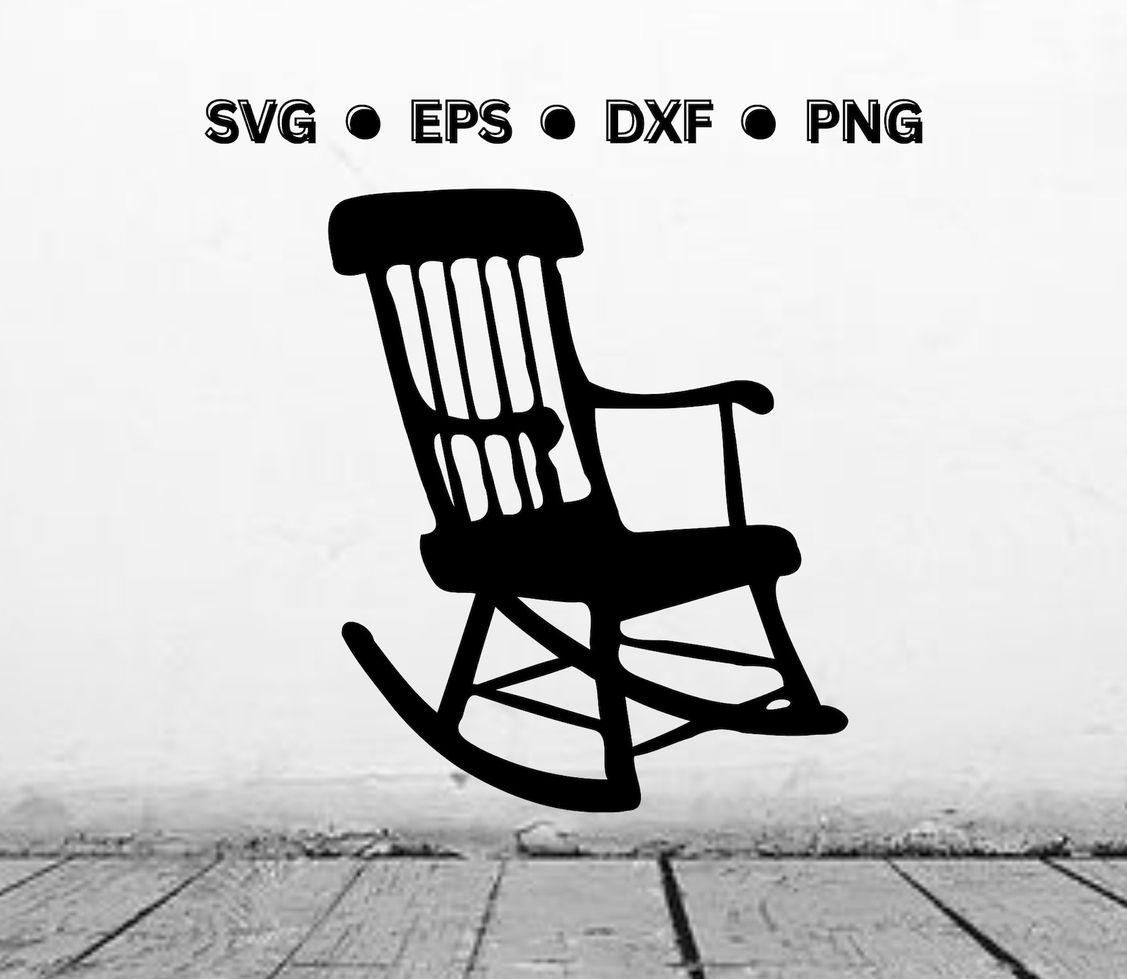 Rocking Chair SVG Antique Vintage Rocking Chair Silhouette SVG Digital