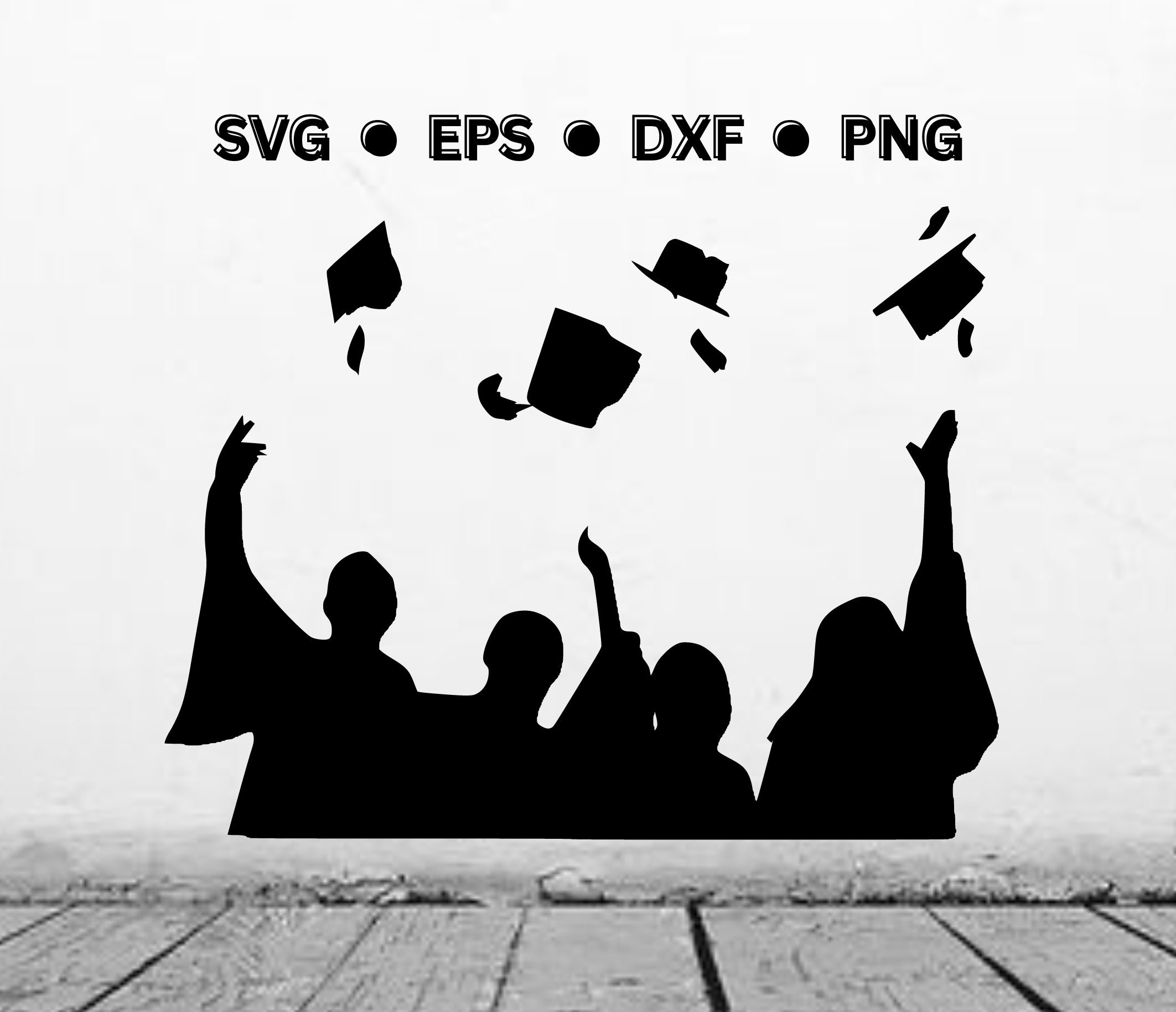 Graduation SVG | Cap and Gown SVG | Graduate Silhouette SVG ...