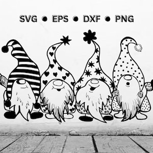 Gnomes SVG Digital Vector File | Gnomes Svg | Gnomes Png | Gnomes Dxf | Gnomes Eps | Gnomes Digital Download for Cricut