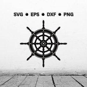 Ship Wheel SVG | Boat Wheel SVG Digital Vector Cut File for Cricut or Laser | Wheel Png | Wheel Dxf and Eps | Nautical Digital Download