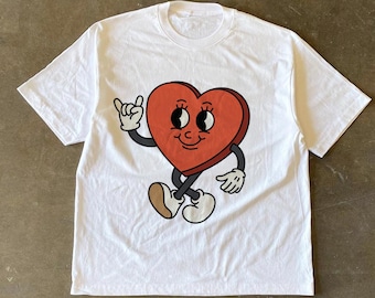 Walking Heart Cartoon T-Shirt
