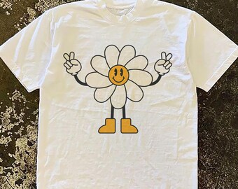 Peace Flower Cartoon T-Shirt
