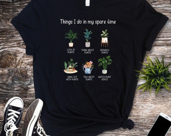 Botanical Shirt Garden Shirts Plant Lover Tshirt Summer Gardening Tshirts Nature T-Shirt Retro Things I Do Top Trendy Mom Grandma Gifts