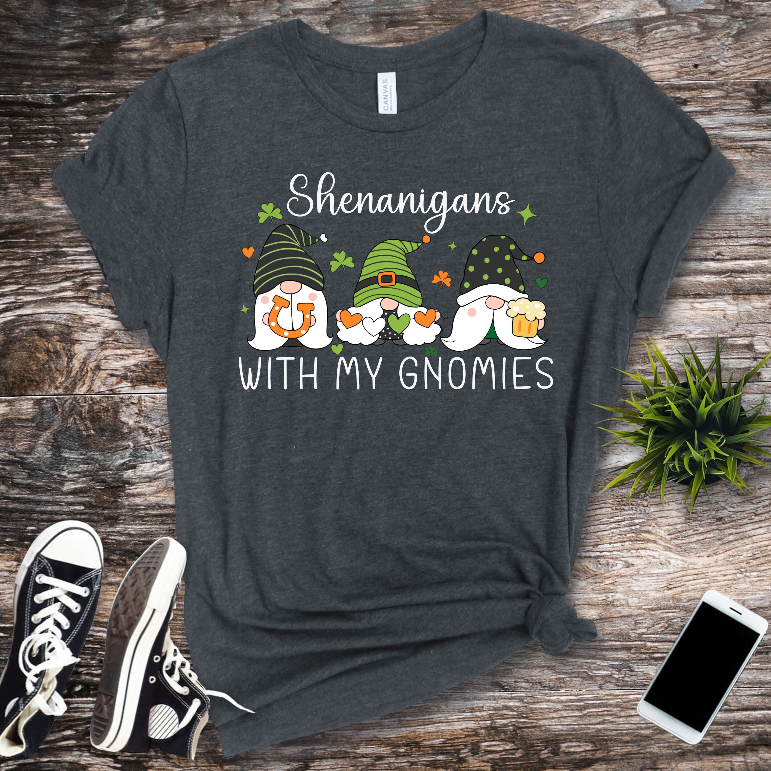 Shenanigans With My Gnomies Shirt, Gnome St Patricks Day T shirt, Womens Cute St Paddys Day Gift