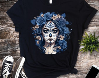 La Catrina Dia de los Muertos Shirt Day of the Dead Shirts Mexican  Hispanic Heritage T Shirt Latina Tee Shirts Regalo Para Mujer y Hija