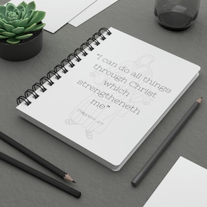 Inspirational Journal, LDS Missionary Journal, General Conference Notes, Spiral Bound Journal, LDS Quotes, Church Notes, Study Journal