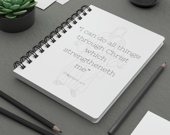 Inspirational Journal, LDS Missionary Journal, General Conference Notes, Spiral Bound Journal, LDS Quotes, Church Notes, Study Journal