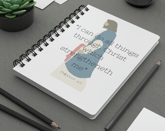 Inspirational Journal, LDS Missionary Journal, General Conference Notes, Spiral Bound Journal, LDS Quotes, Church Notes, Study Journal