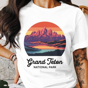 Grand Teton Nationalpark T-Shirt Design, Nationalpark Digitaler Download, Print On Demand Grand Teton PNG
