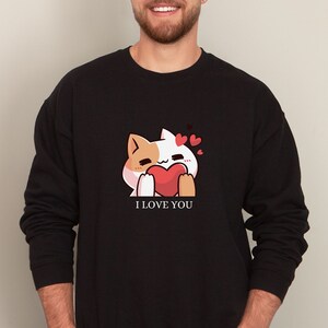 Kawaii Cat Sweater | Anime Sweater | Kawaii Sweater | Anime Sweatshirt | Anime Crewneck Sweater | Kawaii Clothing | Anime Sweater Couple