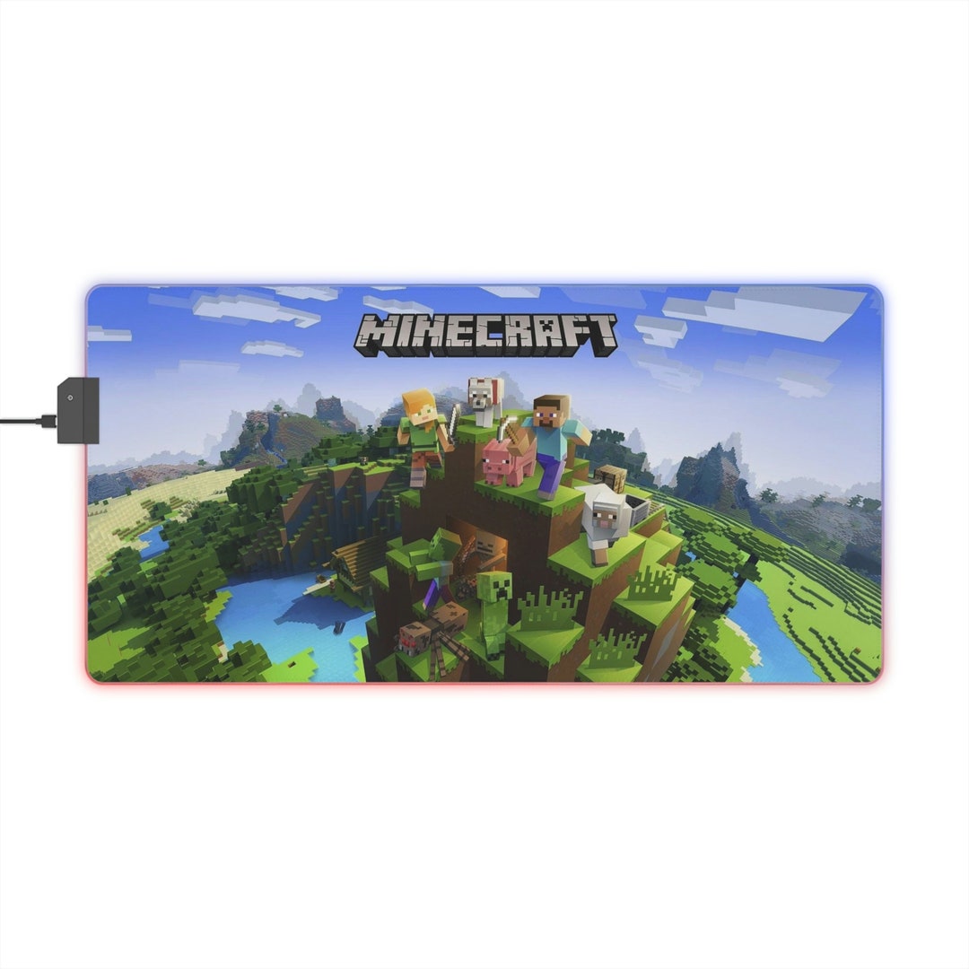 LED Minecraft Mouse Pad Etsy