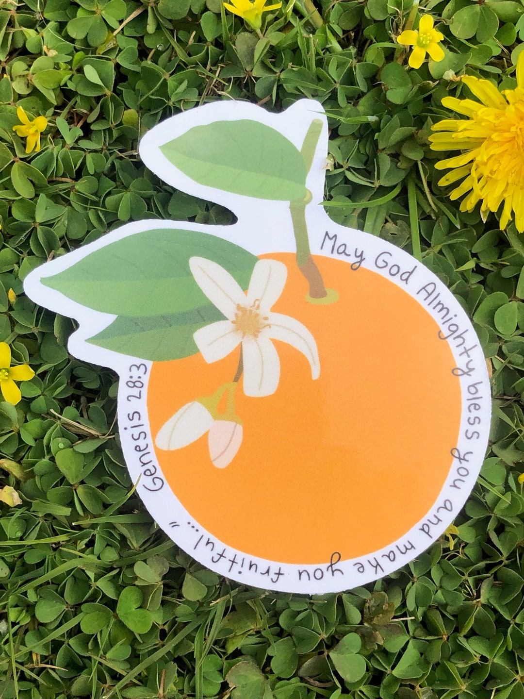 May God Bless You Sticker, Genesis 28:3, Christian, Positive ...