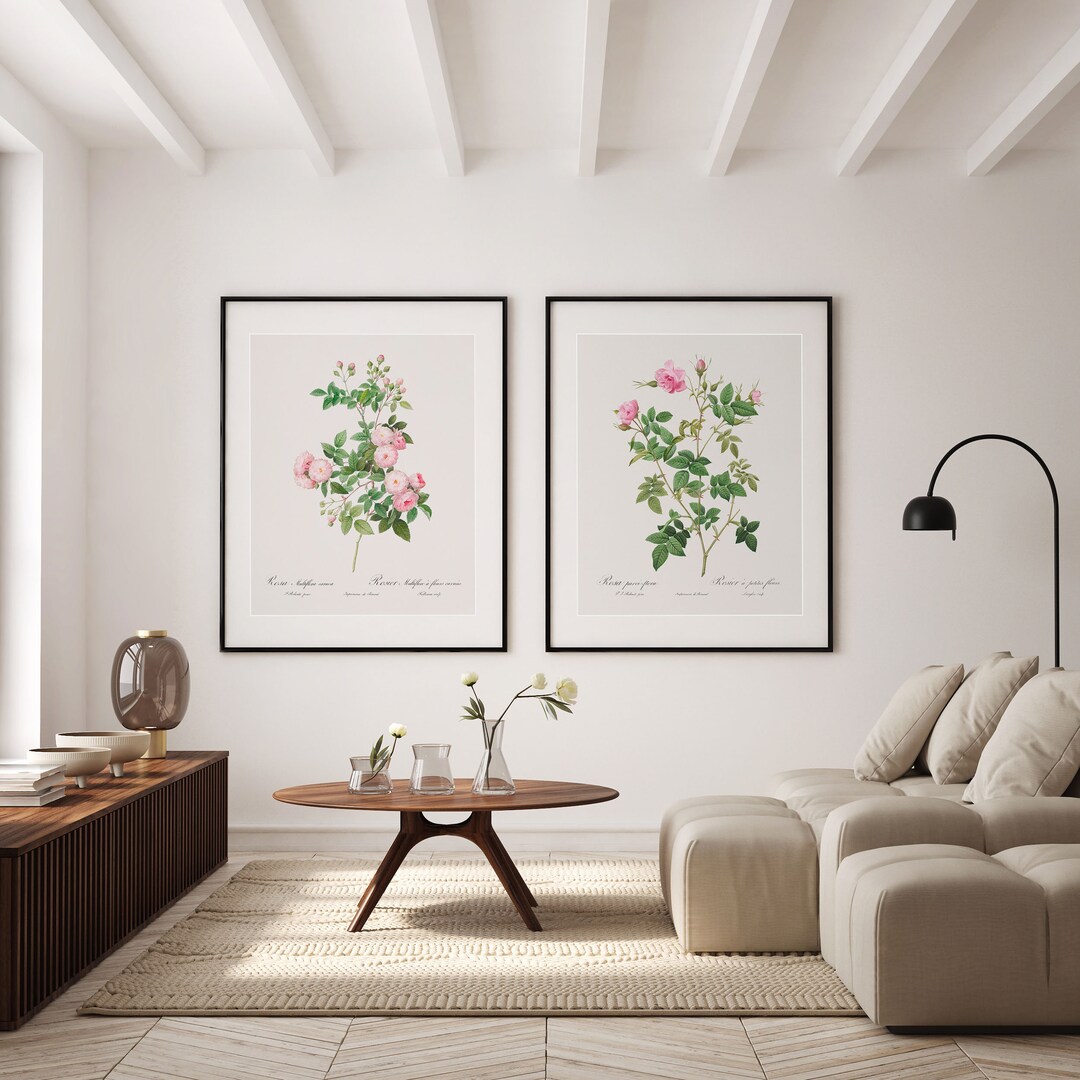 Botanical Floral Printable Art Set - Etsy