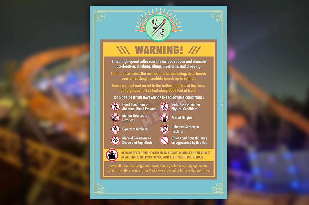 Stardust Racers Sign Stardust Racers Coaster Sign - Etsy