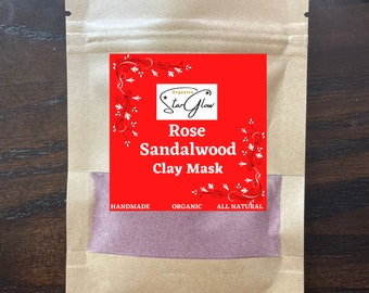 Rose Sandalwood Ayurvedic Face Pack, 100% Natural Ingredients, For all skin types, Brightening, Purifying, Age defying, Acne-Treatment