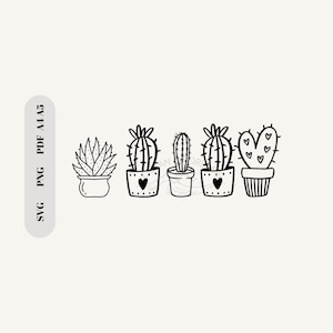 Kaktus svg, Kaktus Linie svg, Kaktus Wandkunst, Kaktus druckbare, Kaktus Tattoo, Kaktus digitaler Download, Geburtstagsgeschenk Blumen svg,