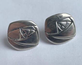 Orecchini In Argento Sterling Charles Rennie Mackintosh - Design A Goccia 6x17 Mm - Gioielli Artigianali In Scatola Regalo