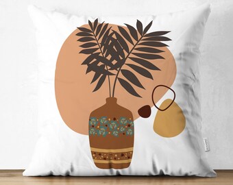 Vase-Inspired Cushion Cover, Abstract Sofa Pillowcase, Contemporary Pillow Case, Elegant Home Décor, Decorative Accent Pillow, Cushion Cover