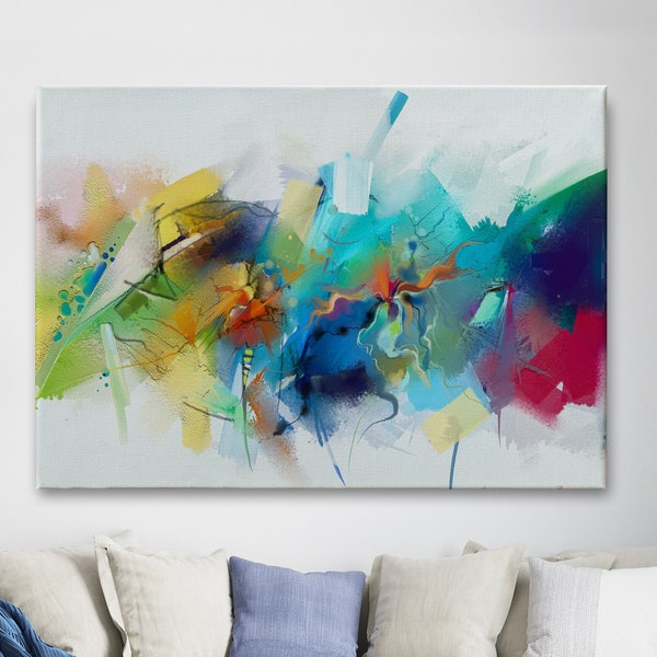 Modern Abstract Canvas Etsy