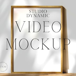 Single Frame Video Mockup - 1 Frame Animiertes Schatten Overlay Mockup - PSD - 27X36 - Smart Opjekt Photoshop Mockup