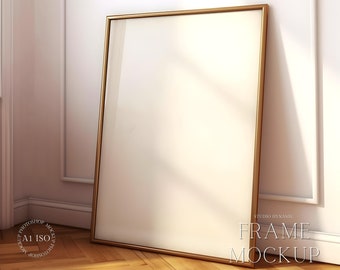 Minimal 1 Frame Mockup - White Wall Mockup - Vertical Frame -  Wall Art Mockup - Poster Mockup - PSD - ISO - Smart Object Mockup