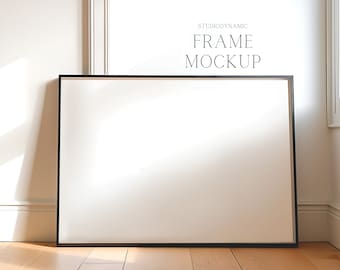 Horizontal Frame Mockup -In Home Minimal Interior - PSD - 36X27 - Smart Object