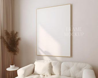 Tall Frame Poster Mockup - Vertical Poster Mockup  - 27X36 - PSD - Smart Object Mockup