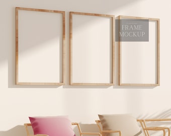 3 Frame Poster Mockup - Artwork Mockup - 24X36 - PSD - Smart Object Mockup
