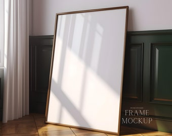 Single Frame Mockup - Glass Reflection - Minimal  Mockup - PSD - ISO - Smart Object