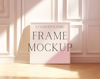 Square Frame Mockup - Hard Sun Light - Realistic Mockup - 12X12 - PSD - Smart Object Mockup