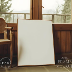 Minimalistisch Frame Mockup - Modern Boho Poster Mockup - PSD - 27X36 - Slim object