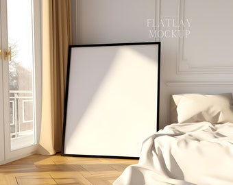 1 Frame Modern Interior Mockup - Poster Mockup - Black Frame  - 27X36 - Smart Object