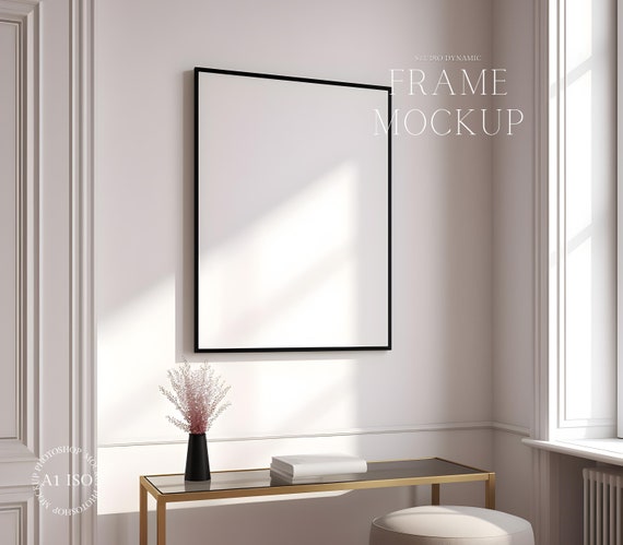 Single Frame Art Display Mockup - Poster Mockup - PSD - ISO - Smart Object