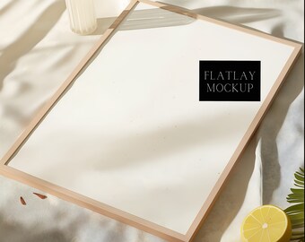 Close Up FlatLay Frame Mockup  - Digital Mockup Art Display - PSD - ISO - Smart Object