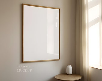 Single Frame Mockup - Vertical Frame - Poster Mockup - PSD - 27X36 - Smart Object Mockup