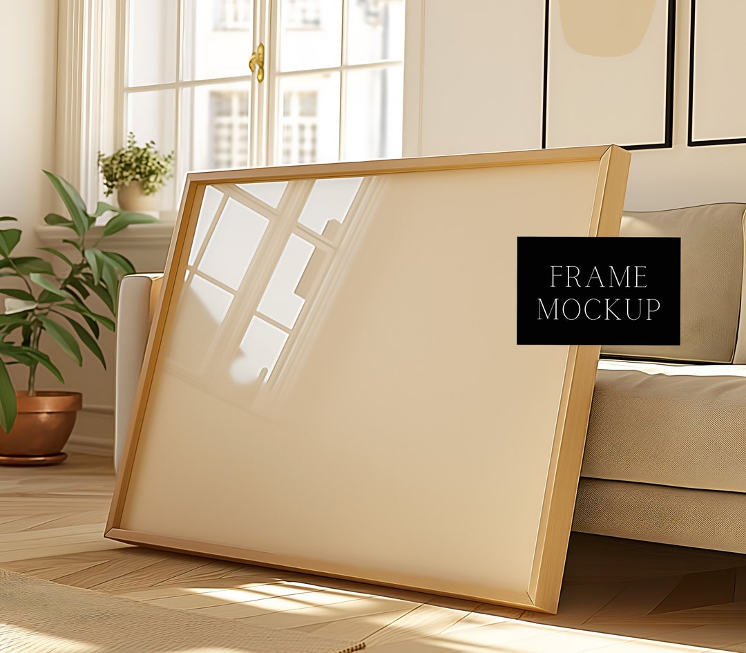 Glass Landscape Frame Mockup - Horizontal Frame Mockup - Art Display ...