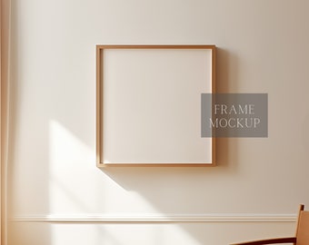 Square Frame Mockup - Minimalist Frame Mockup - 12X12 - PSD - Smart Object Mockup