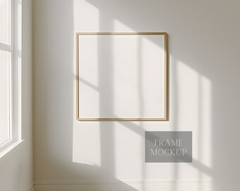 Square Frame Mockup - Realistic Mockup - Minimal Frame Mockup - 12X12 - PSD - Smart Object Mockup