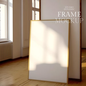 Frame Mockup Minimalistic Interior - Scandinavian Tall Frame Mockup - Huge Frame Mockup - Wood Frame - PSD - 24X36 - Smart Object Mockup