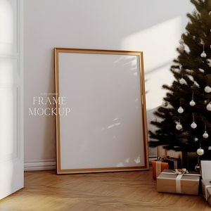 Feestelijk interieurframemodel - Kerstdecormodel - PSD - 27X36 - Slim object